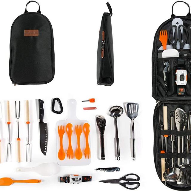 GATLING, CO. 21-Piece Camping Cookware Set - Portable Camping Kitchen Utensils
