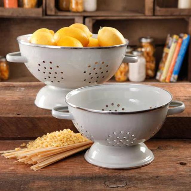 The Pioneer Woman Flea Market 2-Pack Metal Colander, 3-Quart and 5-Quart