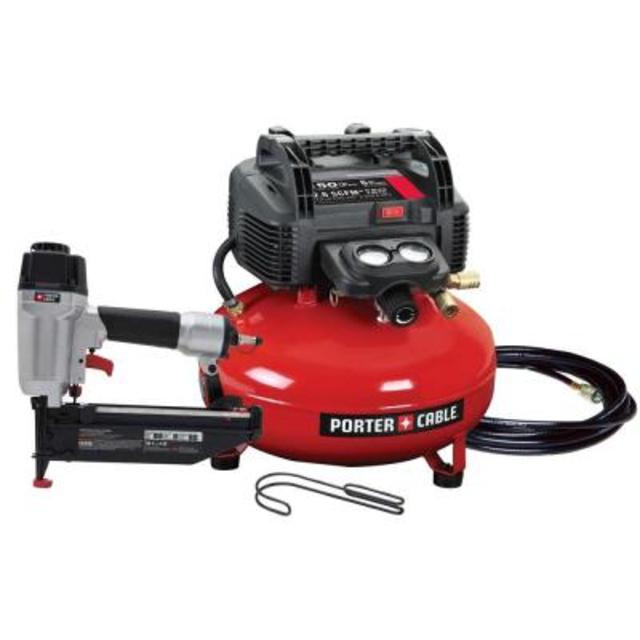 6 Gal. 150 PSI Air Compressor and 16-Gauge Nailer Combo Kit