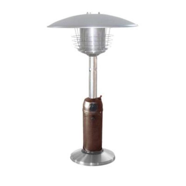 11,000 BTU Portable Hammered Bronze/Stainless Steel Gas Patio Heater