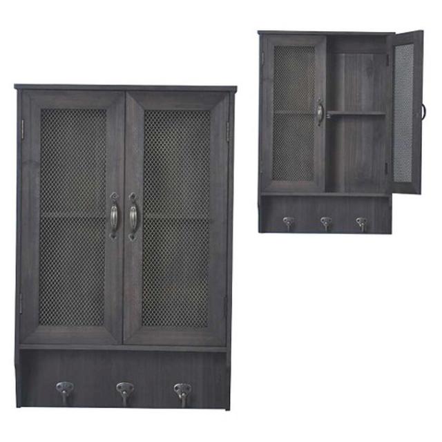 Cabinet with Hooks 14" x21"