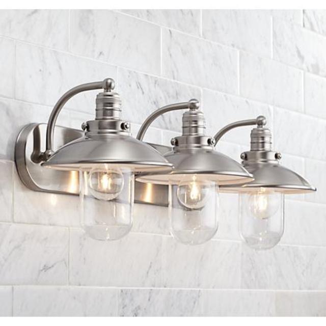 Downtown Edison 28 1/2" Wide Brushed Nickel Bath Light