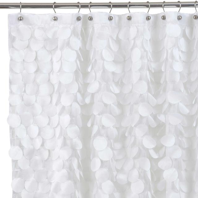 Gigi 72-Inch x 72-Inch Fabric Shower Curtain in White