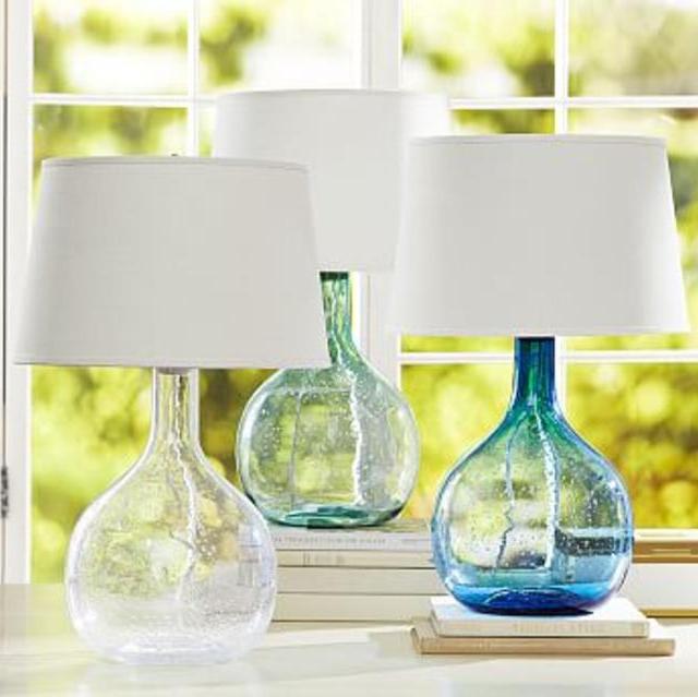 Eva Colored Glass Table Lamp - Jade