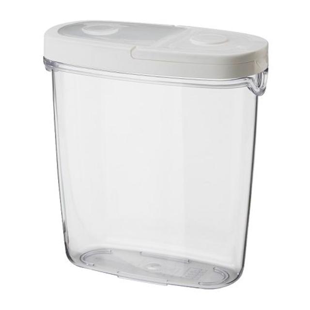 IKEA 365+ 				Dry food jar with lid, clear, white