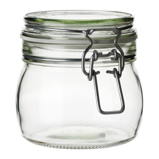 KORKEN				Jar with lid, clear glass
