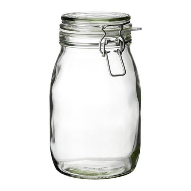 KORKEN				Jar with lid, clear glass