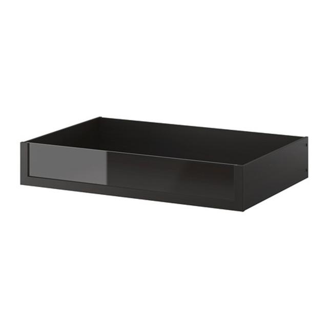 KOMPLEMENT				Drawer with glass front, black-brown