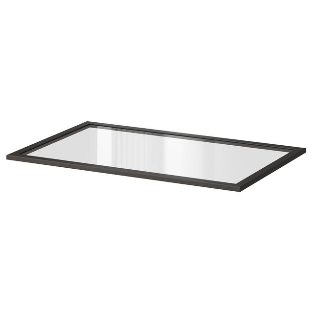KOMPLEMENT				Glass shelf, black-brown