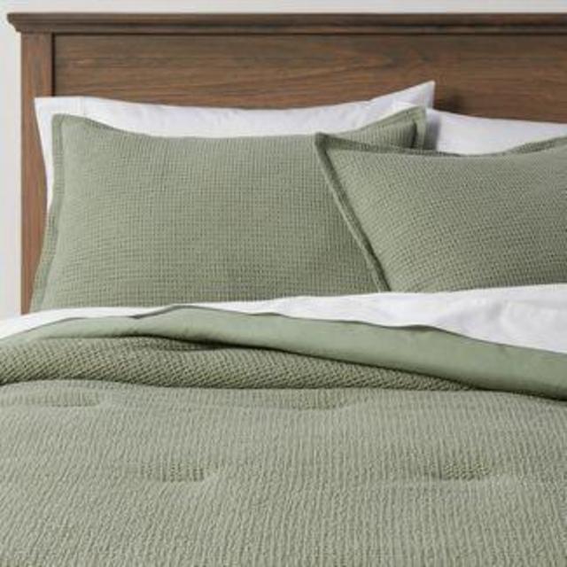 Washed Waffle Weave Comforter & Pillow Sham Set - Threshold™