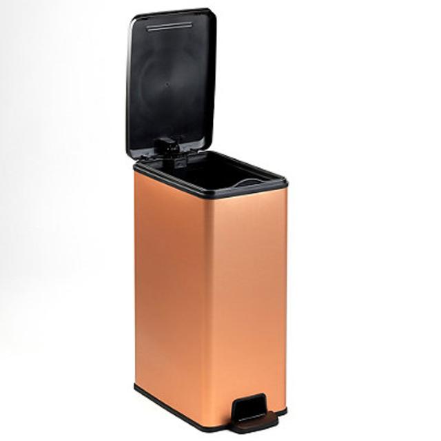Curver 40-Liter Slim Metallic Trash Can in Copper