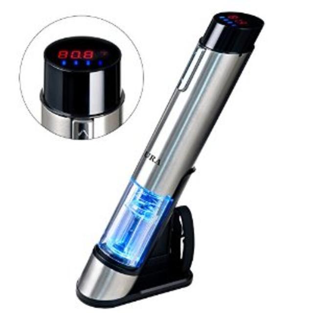 Secura Stainless Steel Electric Wine Opener Foil Cutter (S.S. Thermometer)