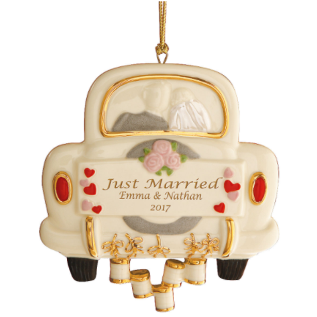 Personalized Just Married Wedding Ornament by Lenox