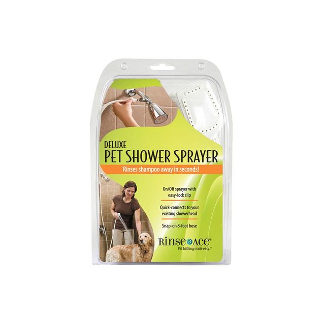 Rinse Ace Deluxe Pet Shower Sprayer with 8 foot Hose and Showerhead Attachment