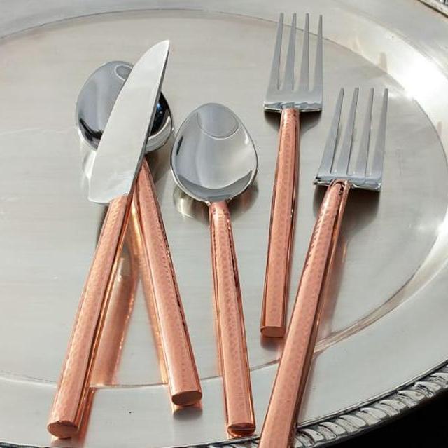 Copper Handled Flatware Set