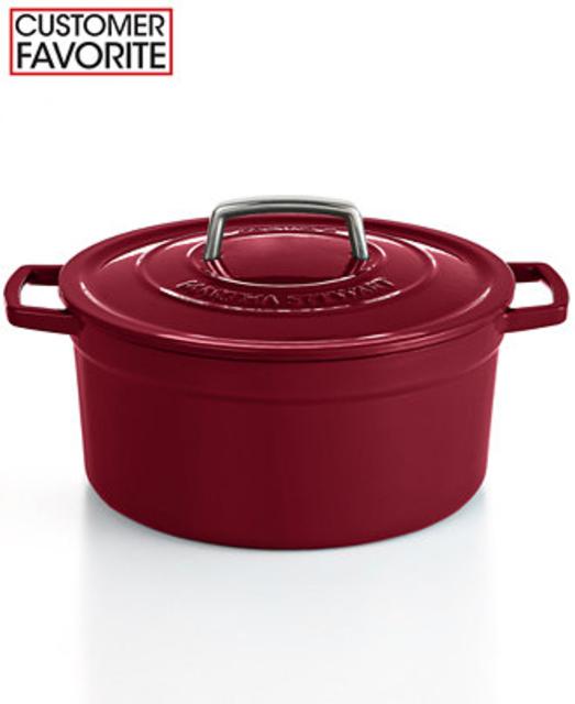 Martha Stewart Collection Collector's Enameled Cast Iron 6 Qt. Round Casserole