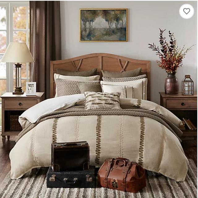 Madison Park Signature Chateau 9-Piece King Comforter Set in Linen