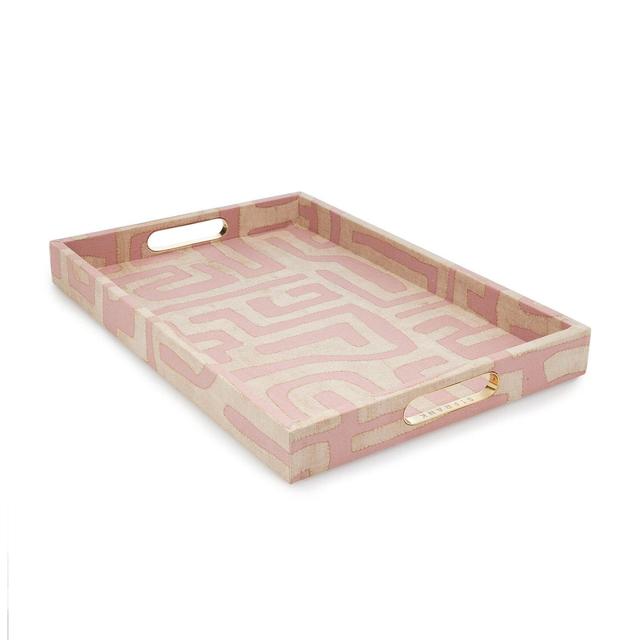 St. Frank Terracotta Classic Kuba Cloth Serving Tray