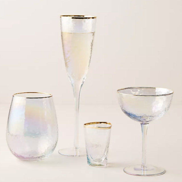 Lustered Flutes, Set of 4