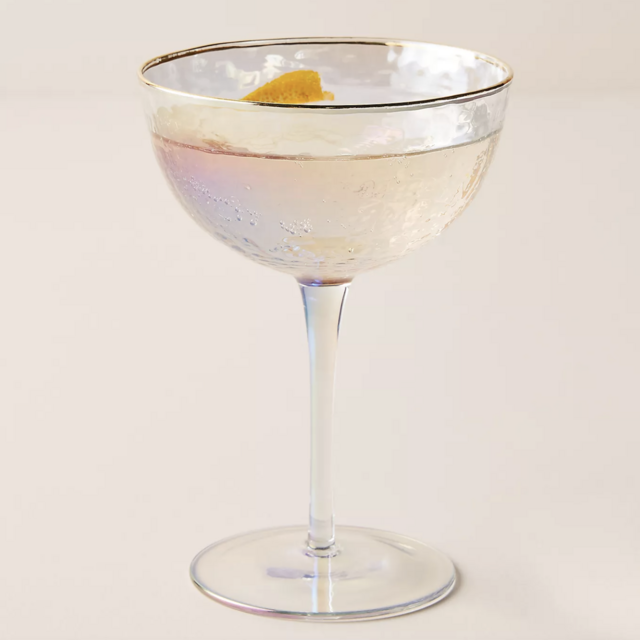 Lustered Coupe Glasses, Set of 4
