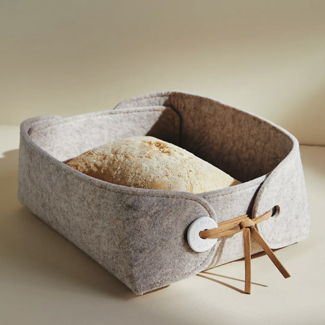 Heartfelt by Anthropologie Bread Basket & Warming Tile Set