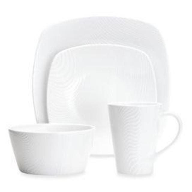 Noritake® White on White Dune 4-Piece Square Place Setting