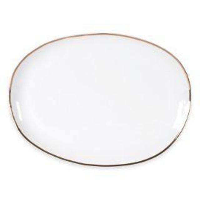 Olivia & Oliver Harper Organic Shape Gold 16-Inch Oblong Platter