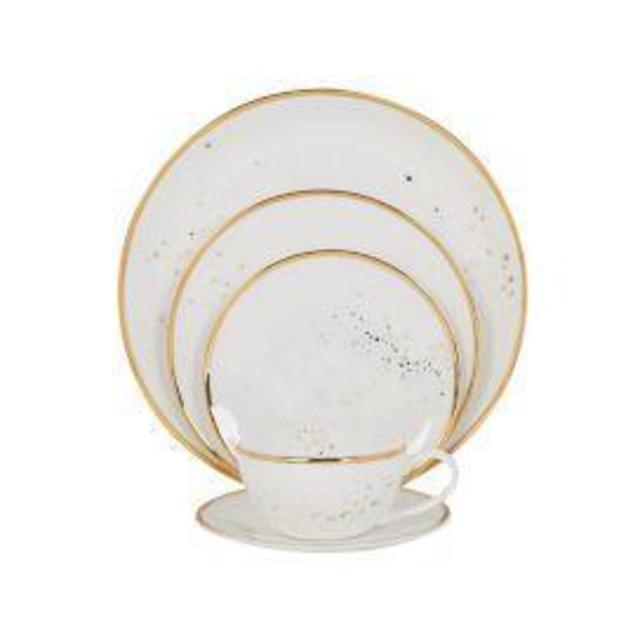 Olivia & Oliver Harper Splatter Organic Shape Gold 5-Piece Place Setting