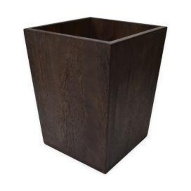 Flare Acacia Waste Basket in Weathered Grey