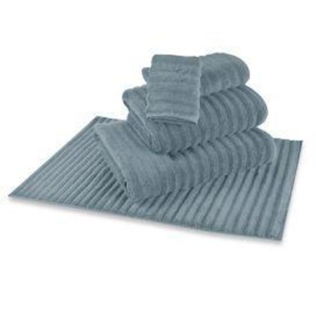 Turkish Ribbed Hand Towel in Twilight Blue