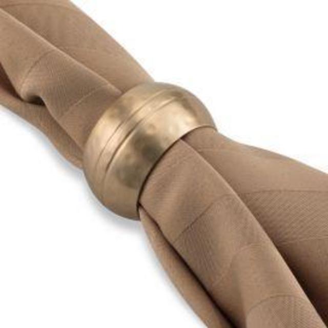 Orbit Napkin Ring in Brushed Gold