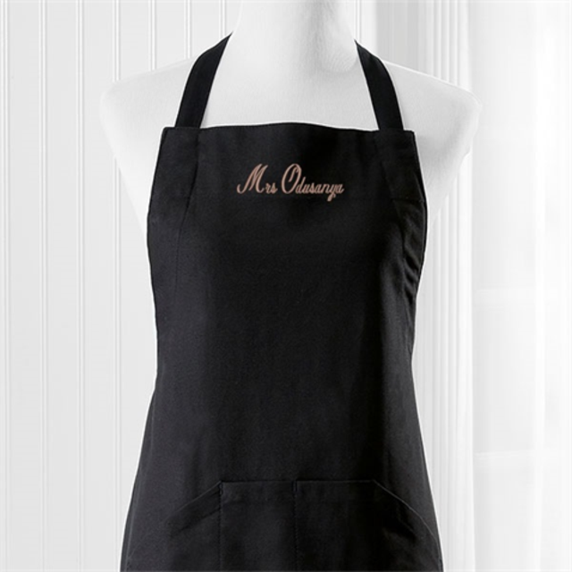 Embroidered Name Kitchen Apron