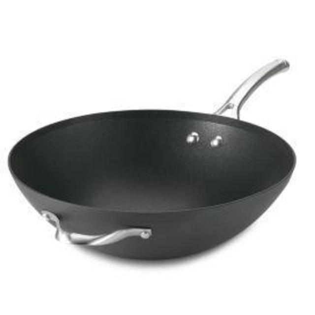 Calphalon® Contemporary Nonstick 12-Inch Flat Wok with Helper Handle