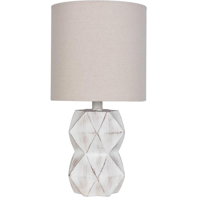 Better Homes & Gardens White Wash Faceted Faux Wood Table Lamp