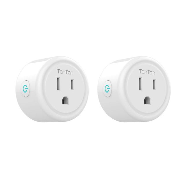 Smart Plug 2 Pack, TanTan WiFi Enabled Mini Smart Switch, Work with Amazon Alexa & Google Assistant, No Hub Required, Remote Control Your Devices from Anywhere, ETL Listed [Upgraded Version]