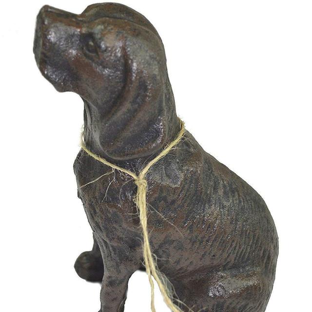 LuLu Decor, Cast Iron Dog Door Stopper, Doorstops, Sculpture, Dog Statue (Antique Black 4 lbs)