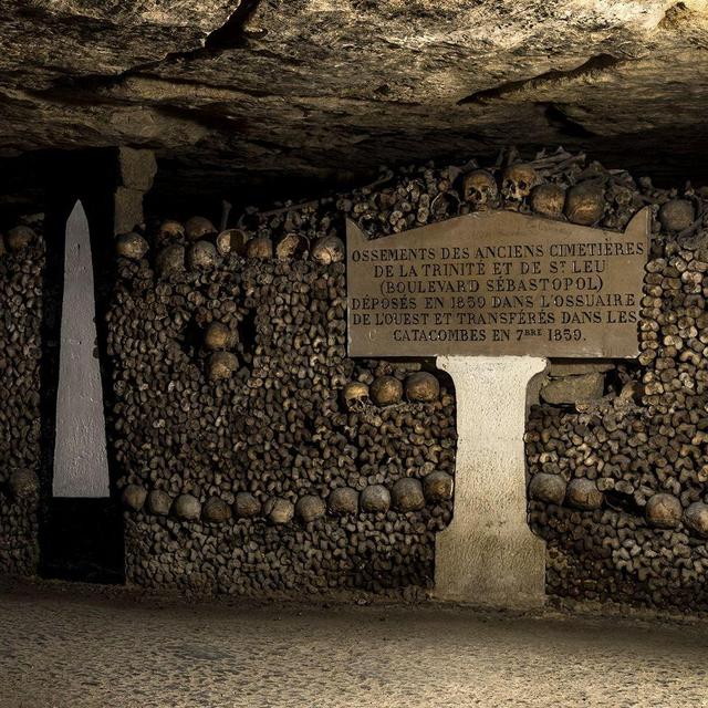 Honeymoon - tour of the Paris catacombs