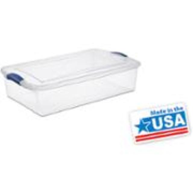 Sterilite 66 Quart Latch Box- Blue Eclipse, Set of 6