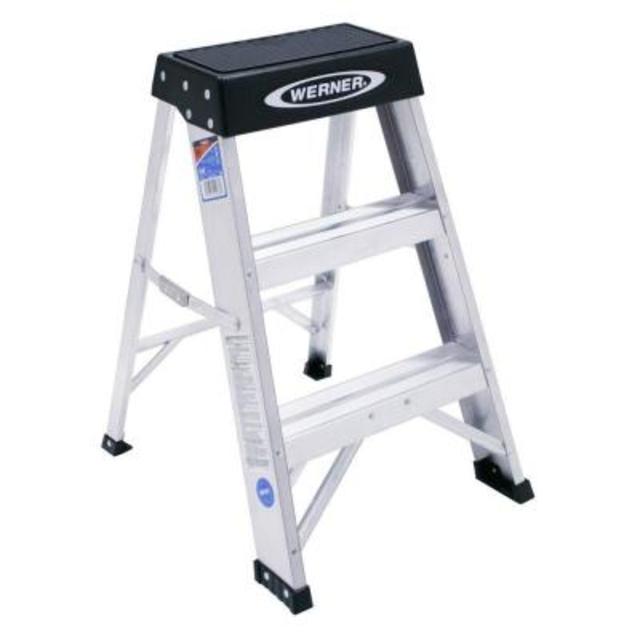 2 ft. Aluminum Step Ladder with 300 lb. Load Capacity Type IA Duty Rating