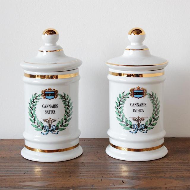Gilded Apothecary Jar | Cannabis