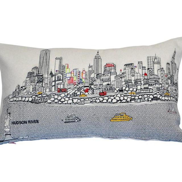 New York City Skyline King Pillow