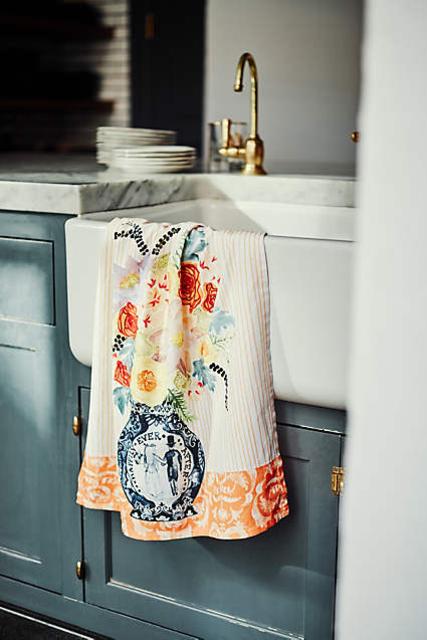 Post-Impressionism Tea Towel (salmon)
