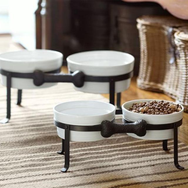 Dog Bone Pet Bowl Stand (small)