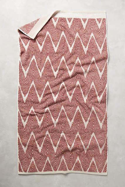 Woven Chevron Wash Cloth (red)