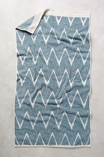 Woven Chevron Hand Towel (turquoise)