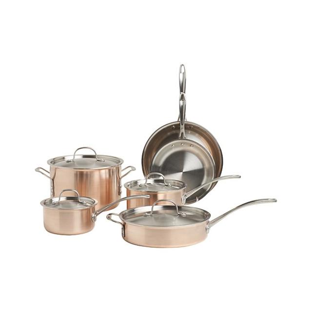 Calphalon Tri-Ply Copper 10-Piece Cookware Set