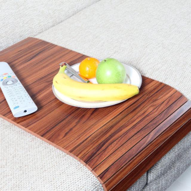 Sofa Tray Table - Long ( Canadian Walnut ), Sofa Arm Tray, Armrest Tray, Sofa Arm Table, Couch Tray, Coffee Table,Wood Gifts,Sofa Table, Mom