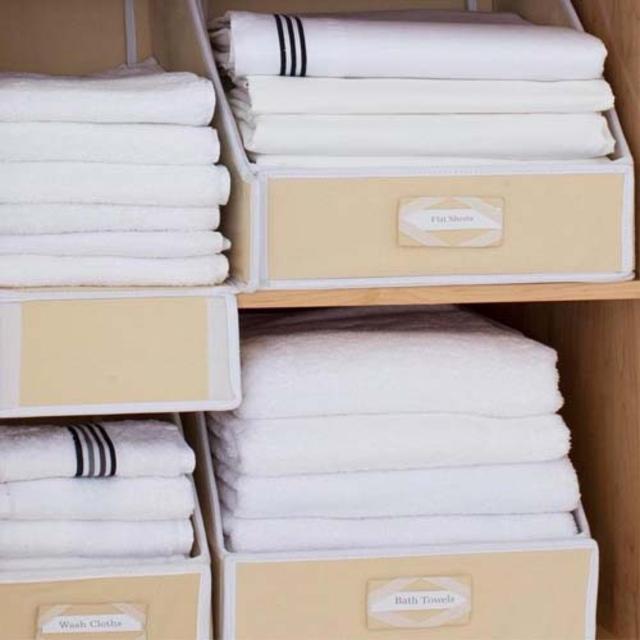 Collapsible Brushed Cotton Linen Closet Storage Collection