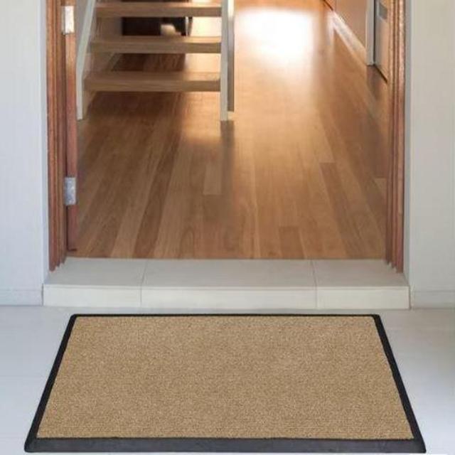 Looped Solid Light Coir Doormat