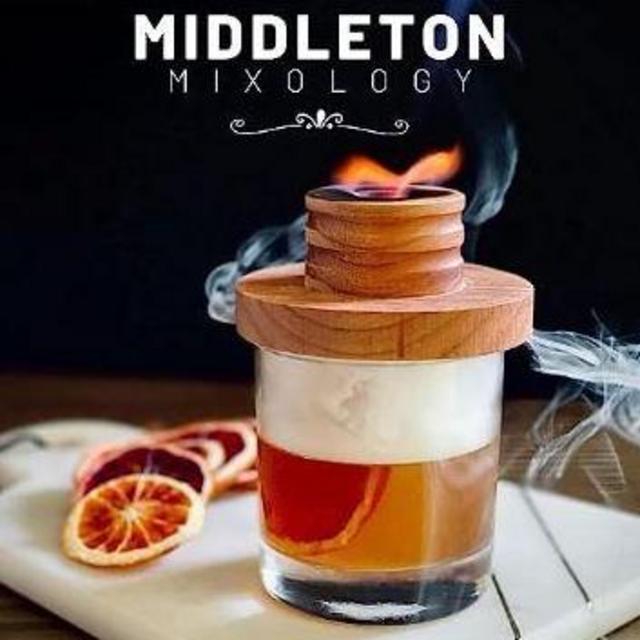 SmokeTop Cocktail Smoker Kit - Old Fashioned Chimney Drink Smoker for Cocktails, Whiskey, & Bourbon - by Middleton Mixology (Cherry)